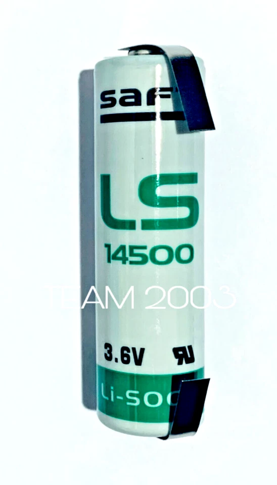 N.10 Batteria pila stilo AA litio SAFT LS14500 cnr 3,6V 2600mAh c/lamelle