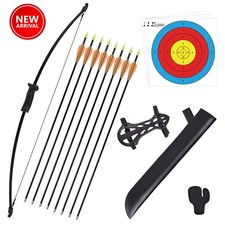 36.5" Bow and 8PCS Arrows Set for Teenagers Archery Beginner Gift Recurve Bow