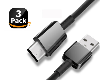 3X 6FT USB-C Type C Cable Charging Cord For Samsung Galaxy S9 S8 Plus Note 8 9