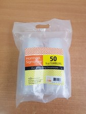 Hard Plastic Tumblers 9 oz Party Cups/Old Fashioned Glass, 50 Count Drinking 