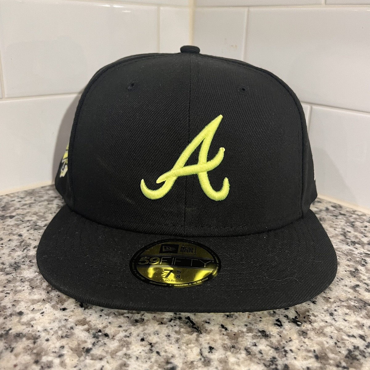 応援グッズ Atlanta Braves New Era 95 FIFTY 7 3/4 New Era 59Fifty Atlanta Braves WS 1995 Patch Fitted Hat Size