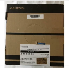 GENESIS 24/4PR CAT 5E Bulk Solid Wire UTP PLENUM BLUE 500ft/ 50885506