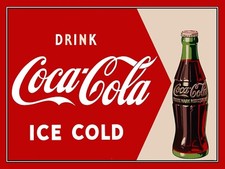  Drink Coca Cola, Retro Metal Plaque/Sign, Man Cave, Bar/Pub Novelty Gift