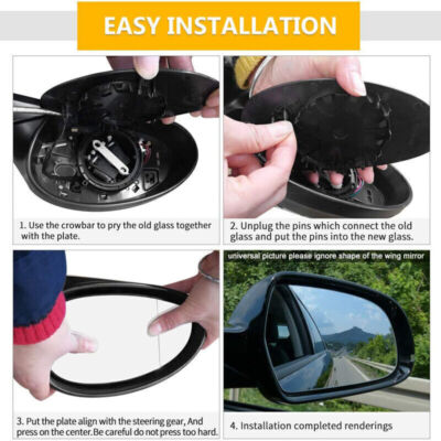 TTCR-II Adjustable Heated Rearview Mirror Glass Plate Compatible - Foto 11