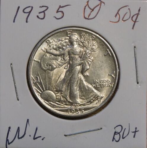 1935 WALKING LIBERTY HALF DOLLAR-CH AU/BU- *CH. ABOUT UNCIRCULATED TO UNCIRC.* - Picture 1 of 5