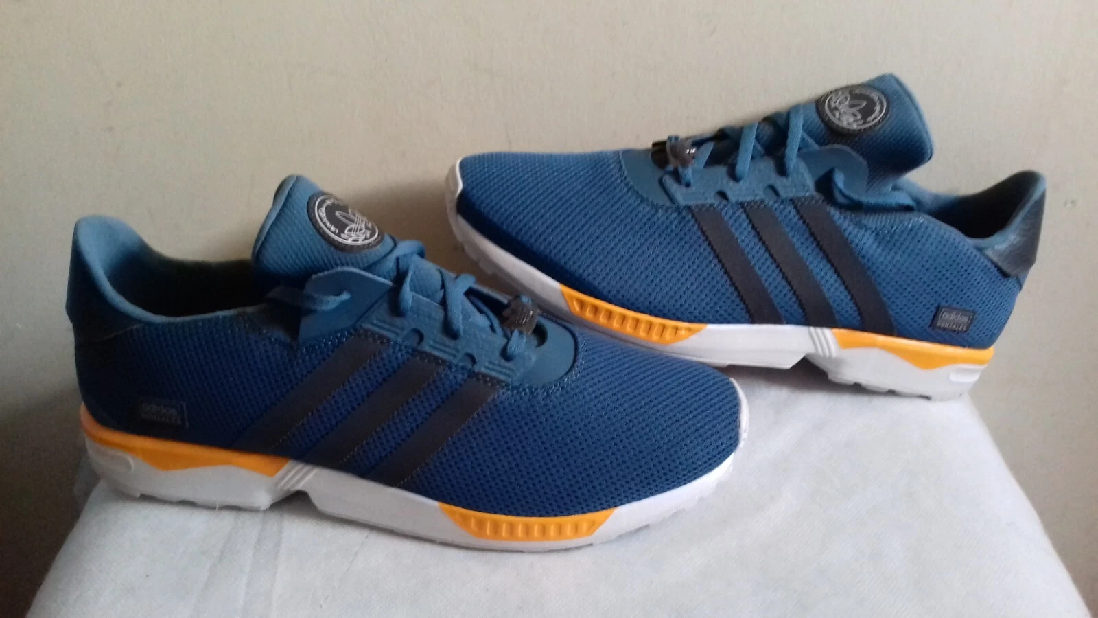 Scarpe da ginnastica da uomo Adidas Originals ZX Gonzales blu verde acqua taglia UK 11 5 EU 46 2 3 NUOVE