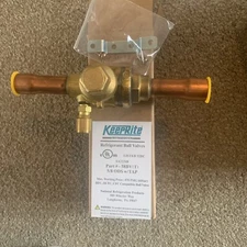 KeepRite Refrigerant Inline Ball valve 5/8 ODS w/tap part # 58BV(T) 870 psi NIB