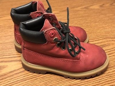 timberland red lace boots