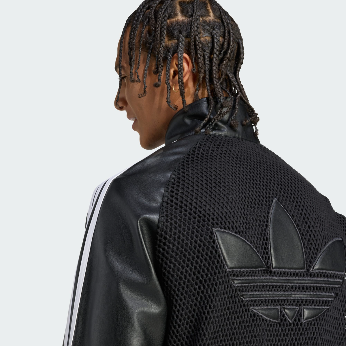 adidas x Jeremy Scott Faux Leather Mesh Track Top JY2016