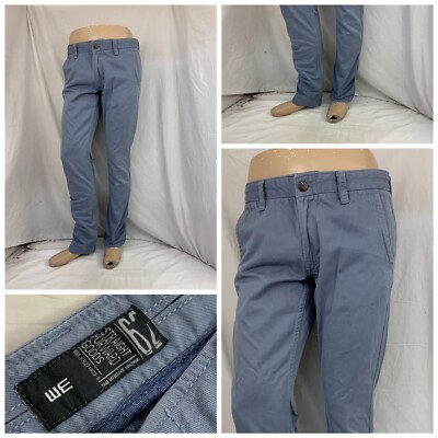 WE Pants 33x34 Gray Cotton Stretch Flat Front  Chris  Low Taper Leg YGI P1-53