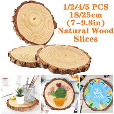 1/4/5Pcs Wood Slices Round Discs 18/25CM Tree Bark Log Wooden Circles DIY Craft.