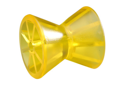 Tiedown Boat Trailer 4'' Amber/Yellow Poly Bow Roller only Fits 1/2'' Shaft  