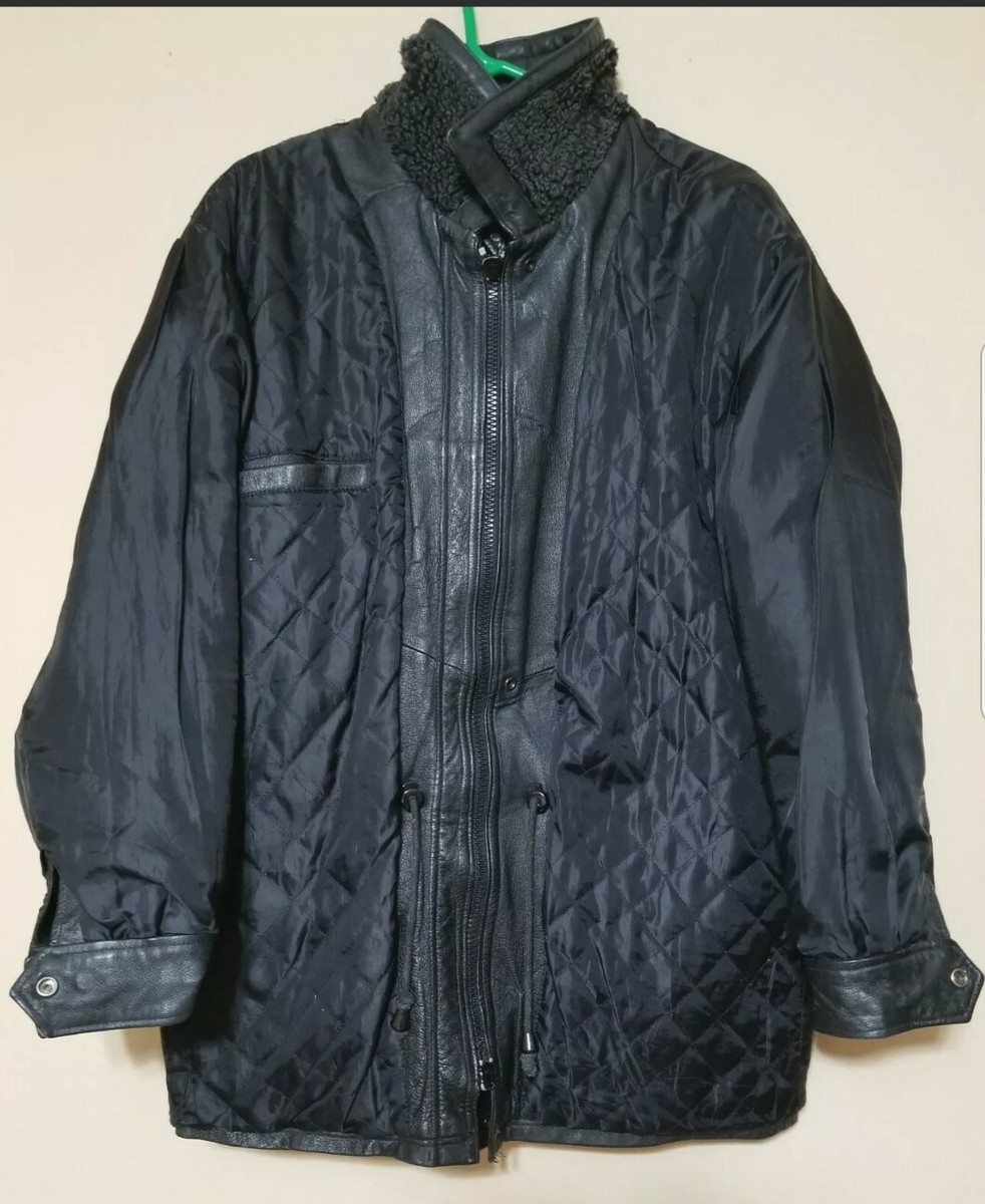 Winlit New York Leather Jacket Men Size Small Black | eBay