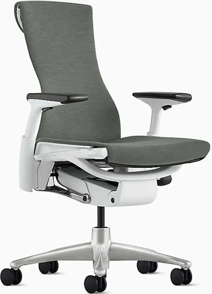 Hot NEW Herman Miller Embody Chair - Open Box - Grey fabric white base