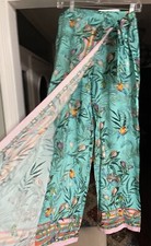 Johnny Was Taina Cover Up Wrap Wide Leg Pant Size S NWT