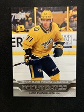 23-24 UD Series 1 Hockey RC Debut Dates DD-3 Luke Evangelista