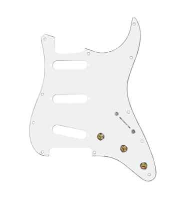920D Custom 7 Way Pre-Wired SSS Strat Pickguard - White