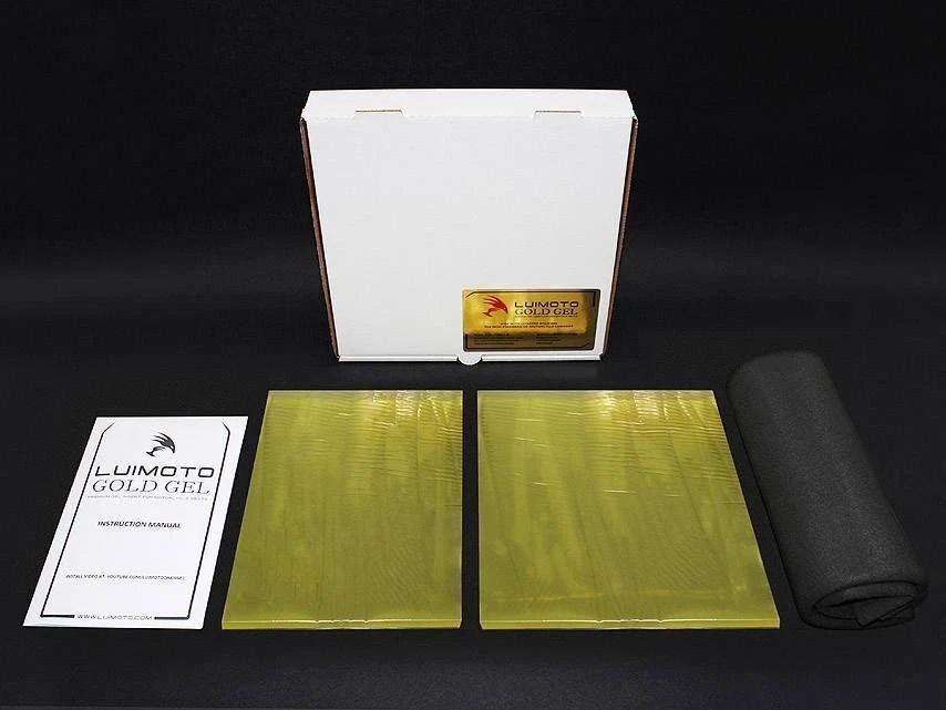 Luimoto Premium Gold Gel Inserts Set Rider Passenger Motorcycle