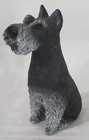 Tara Sculpture Vintage 1985 Dark Gray Schnauzer 3 1/2" Dog Figurine Figure