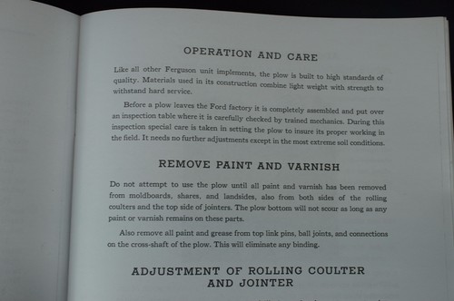 Harry Ferguson TO-20 30 Plow Book 3pt Hitch Tractor Moldboard Plowing Manual - Picture 7 of 11