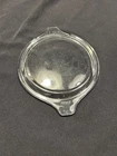 Vintage Pyrex 470-C Casserole Clear Glass Lid Only Flat Tab Handle MCM Round