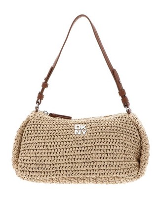 DKNY Remy Top Zip Shoulder Bag Schultertasche Tasche Natural / Saddle beige