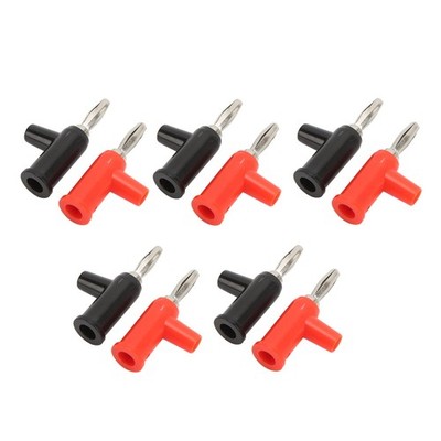 10pcs 4mm Banana Plug Solderless Banana Plug Connector Audio Device Stackable