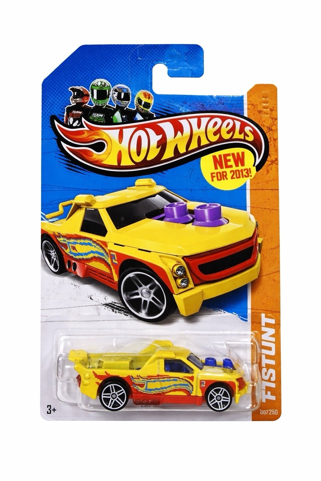 Hot Wheels Fig Rig Yellow HW Stunt 80/250 2013 Sealed Card 1:64