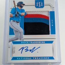 2024 Panini National Treasures Silhouette Signatures Brock Vradenburg #SS-BVG/25