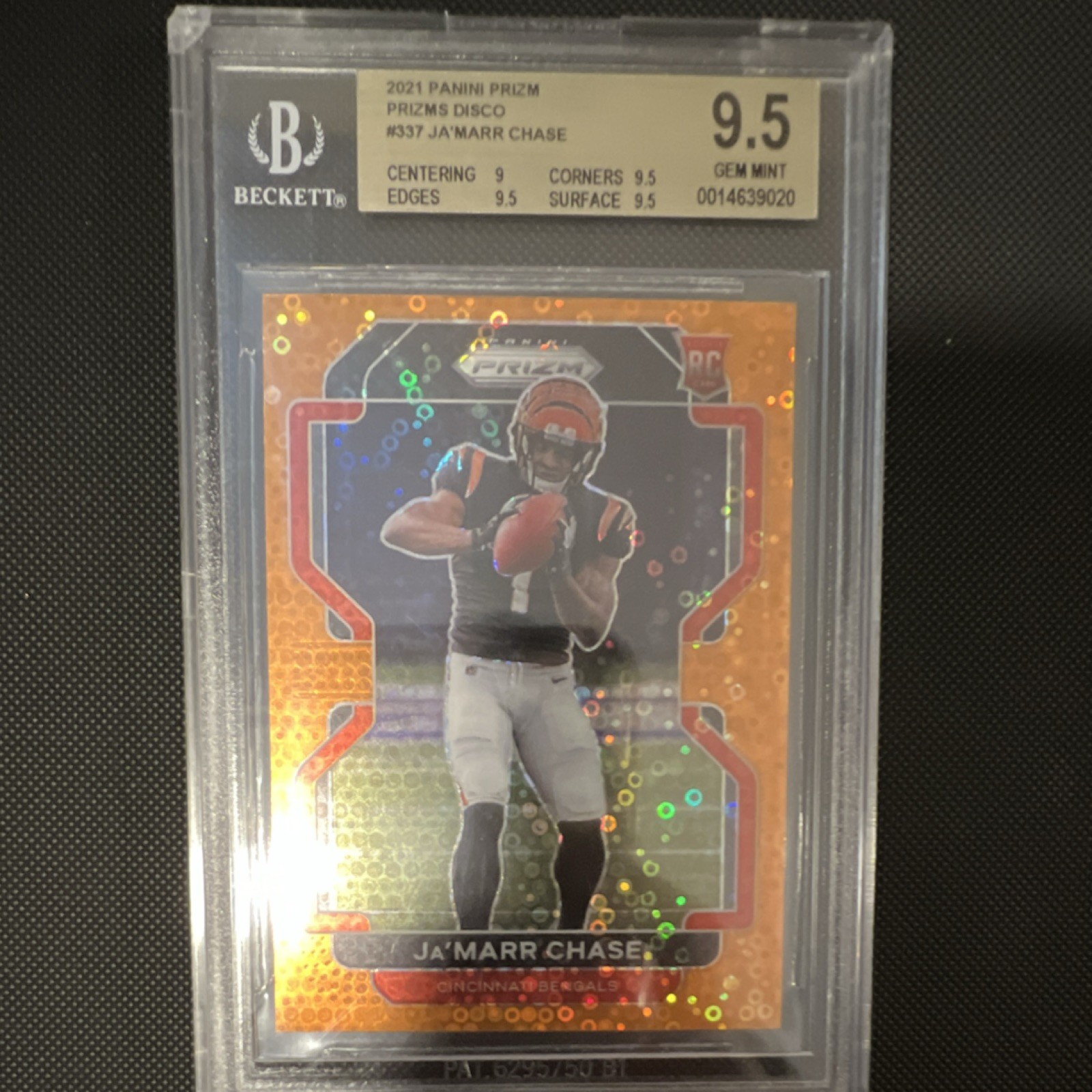 2021 Panini Prizm Rookie Prizms Disco Ja'Marr Chase #337 BGS 9.5 Bengals