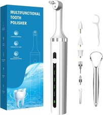 Plaque or Electric Tartar Polishing Teeth Kit with LED Light 5 Speed Modes wi...