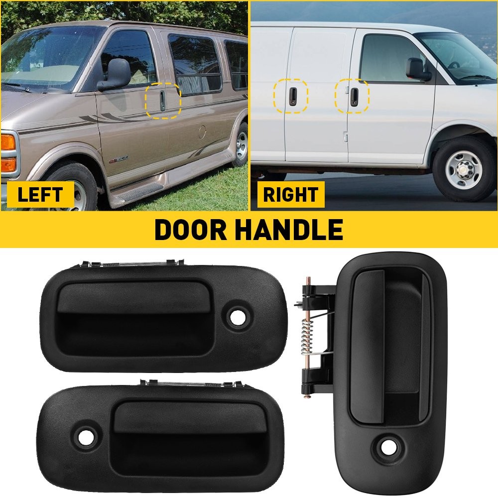 3pcs for 1996-2009 Chevy Express GMC Savana Van Outside Door Handles Set LH & RH thumbnail 9