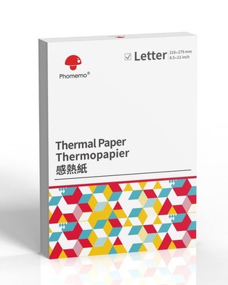 Phomemo Thermal Printer Paper 8.5'' x 11'', Advanced Thermal Printing, Thermal ...