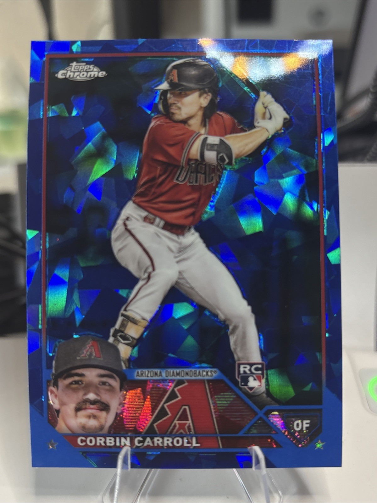 2023 TOPPS CHROME SAPPHIRE REFRACTOR CORBIN CARROLL #401 RC ROOKIE CARD 🔥