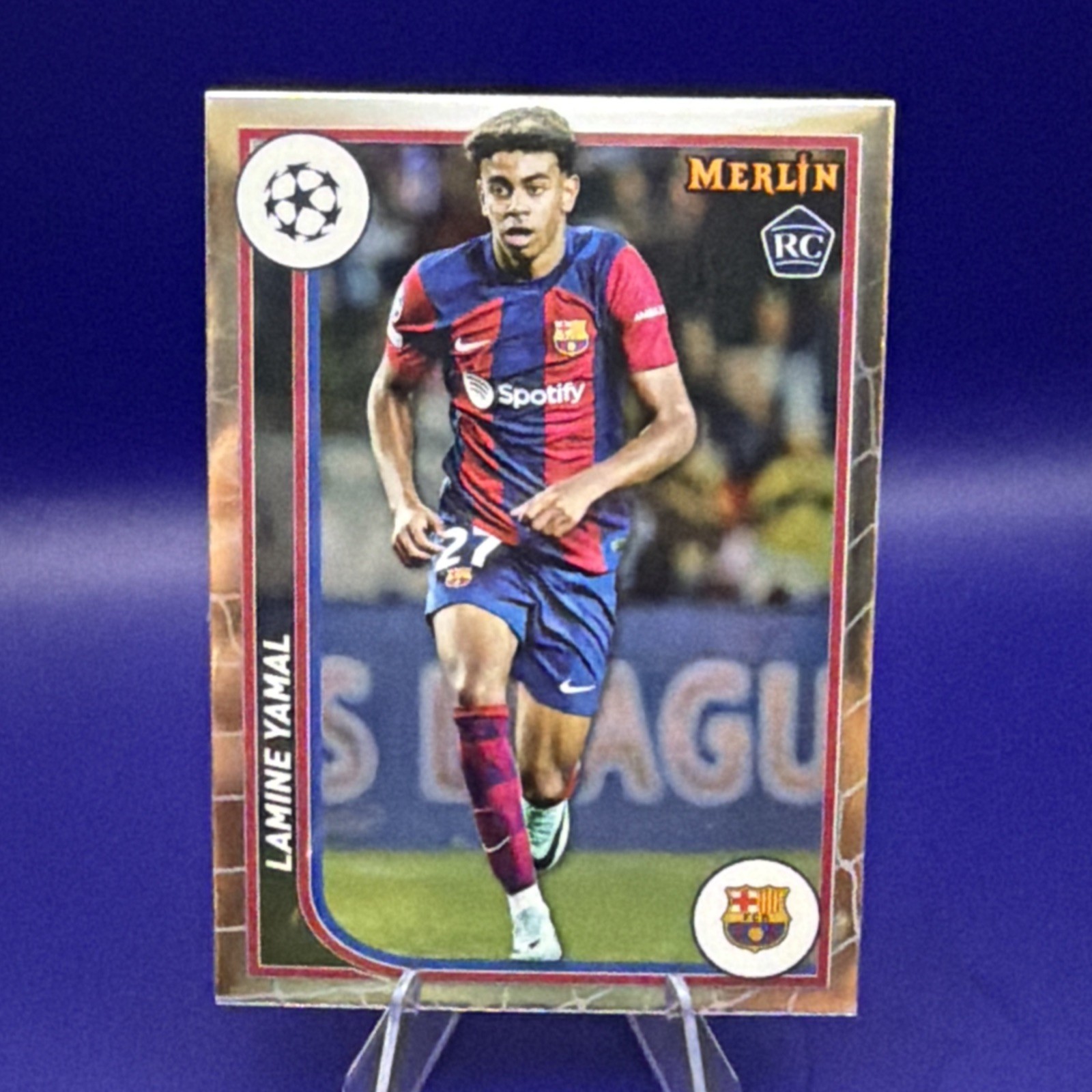 Lamine Yamal RC 2024 Topps Chrome #27 Merlin UEFA Barcelona Rookie!