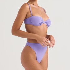 House of CB Underwire High-Waist Bikini Set S/XS - Violet