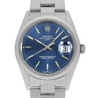 ROLEX Oyster Perpetual Date 15200 blue bar Y Number second hand mens