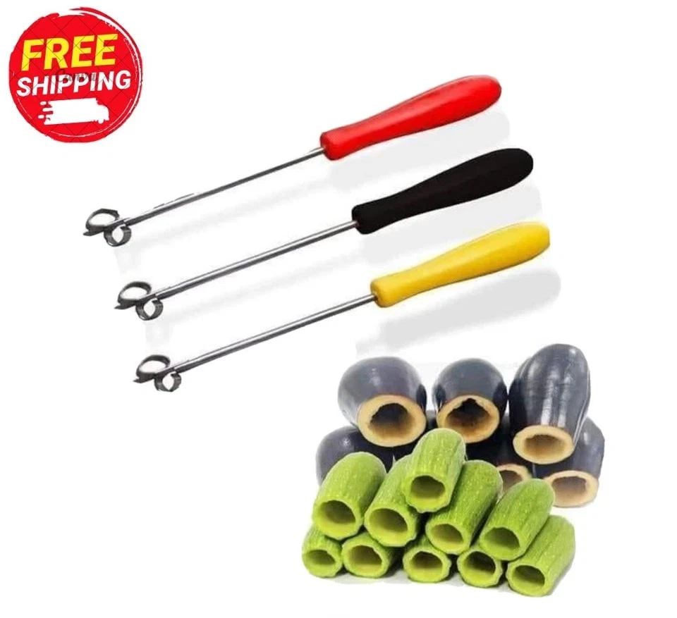 10* Zucchini (Cucumber) Corer Fruits and Vegetables Corer حفارة كوسا السحرية