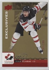 2017 Upper Deck Team Canada Juniors Exclusives Red 165/199 Kale Clague #10 q2x