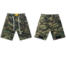 Fashion Army Green Camouflage Pattern Jeans Godspeed Casual Cargo Shorts