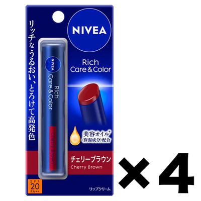 NIVEA Rich Care&Color Lip Stick Cherry Brown 4Pack/2g Kao SPF20 PA++