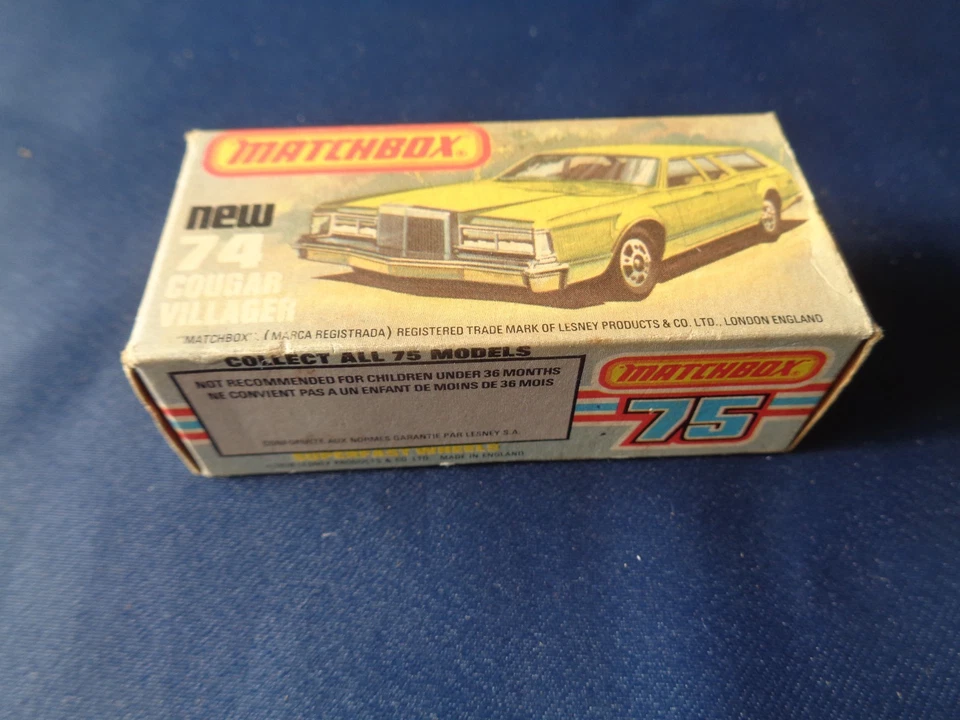 MATCHBOX COLLECT ALL 75 MODELS SUPERFAST LESNEY COUGAR VILLAGER NUMERO 74 - Immagine 2 di 4