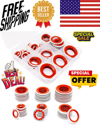 48pcs A/C System Compressor Gasket Seals, A/C O'Ring kit, A/C Gasket Assortment