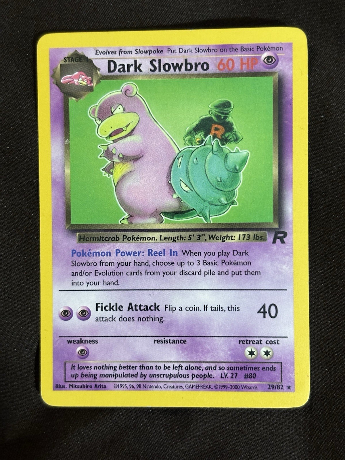 Dark Slowbro 29/182 Team Rocket Polemon TCG NM