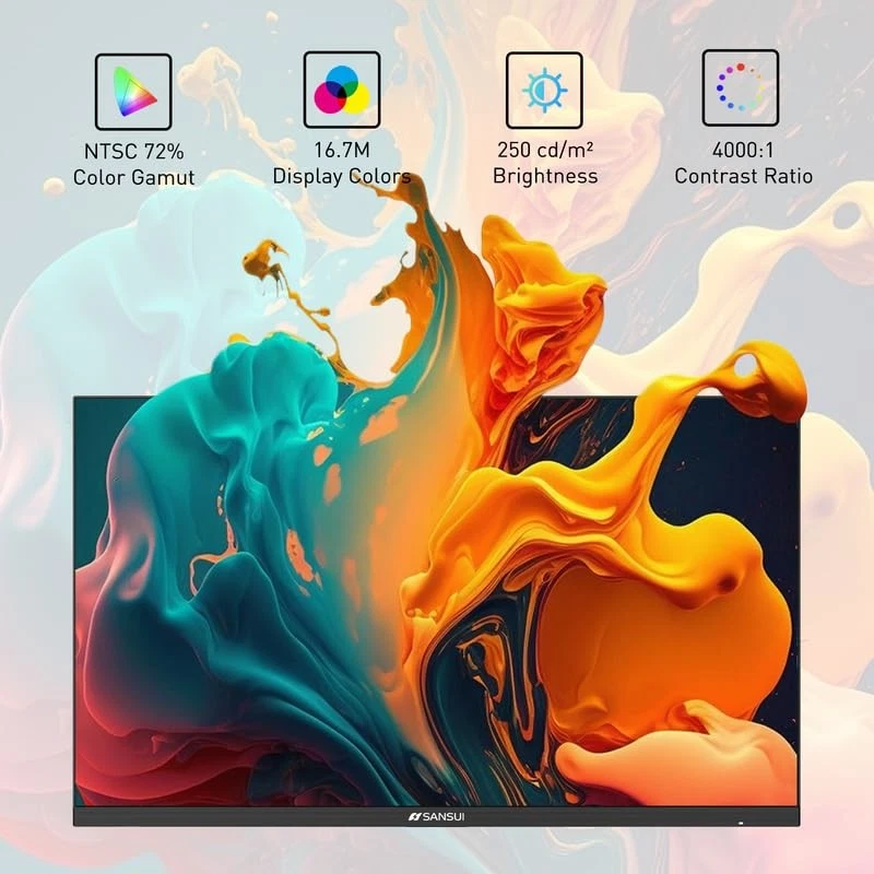 Monitor 24 Inch 100Hz PC Monitor, HDMI VGA Ports VESA Mount, FHD Computer Mon... - Image 4 of 4