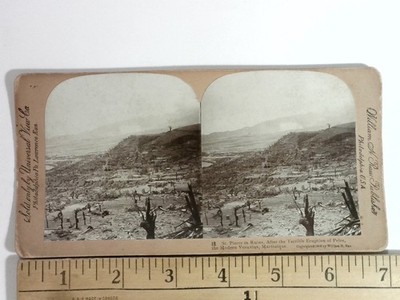 St Pierre Ruins After Pelee Eruption 1902 William H Rau Stereoview