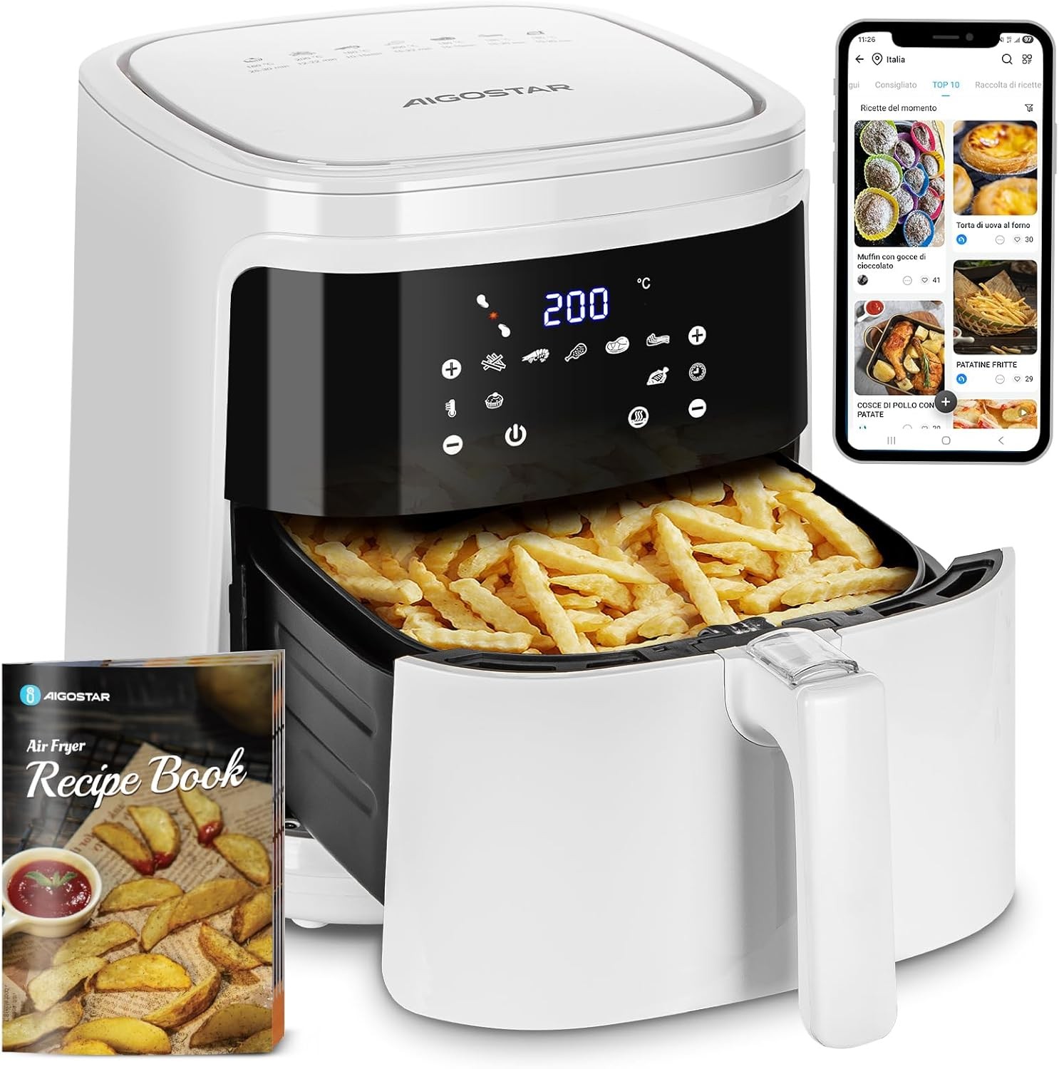 Friteuse sans huile 7L pour repas de famille rapide et sain