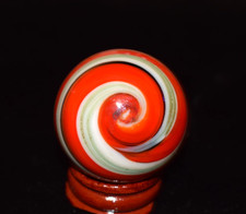 Goldstone Spirals Handmade Art Marble Jumbo size 1.550"