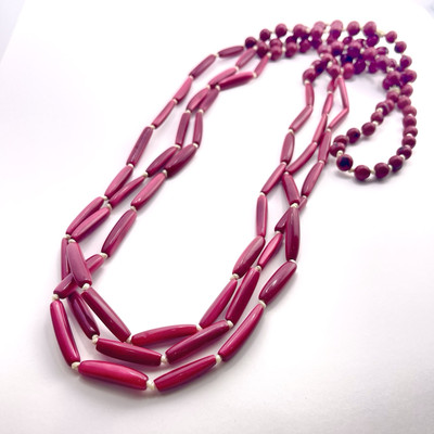 TAGUA NUT NECKLACE K acai bead beach resort unique jewelry artisan handmade