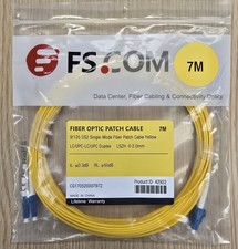 Lot Of 14 New FS 7M Fiber Optic Patch Cable 9/125 OS2 LC/UPC-LC/UPC LSZH 2.0mm